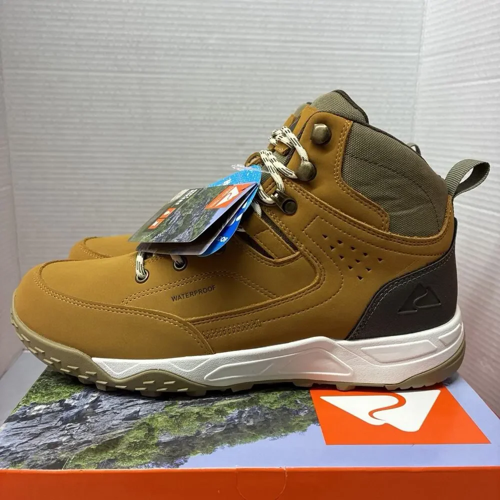 Ozark Trail Men Size 10.5 Sport Hiker Waterproof Hiking Boots Wheat Leather